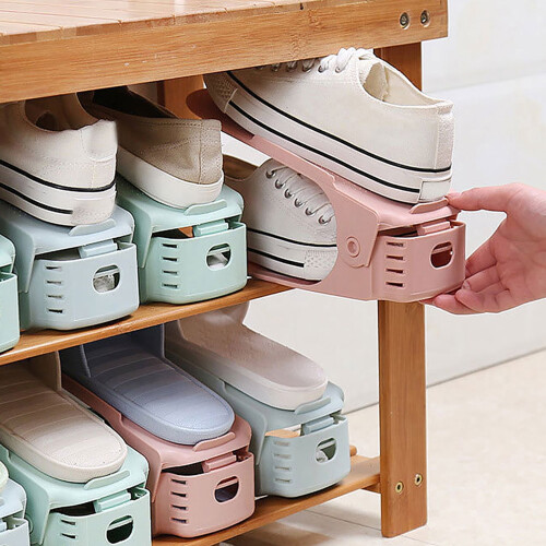 Ludlz Shoe Rack Adjustable Double Layer 2-Tier 2