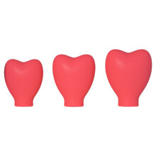 Protège-pinceaux de maquillage en silicone doux et anti-poussière, en forme de cœur (lot de 3).