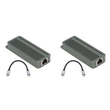 2X Ethernet Adapter USB-C Type-C USB3.2 Gen2 to 10Gbps Ethernet Network LAN Cable Adapter RTL8159 for Desktop Laptop NAS