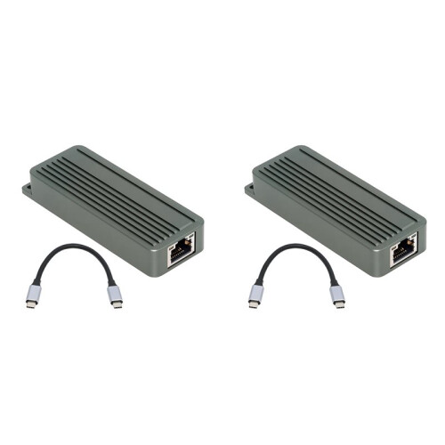 2X Ethernet Adapter USB-C Type-C USB3.2 Gen2 to 10Gbps Ethernet Network LAN Cable Adapter RTL8159 for Desktop Laptop NAS