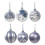 Worallymy Mini Hanging Baubles Silver Plastic Christmas 6