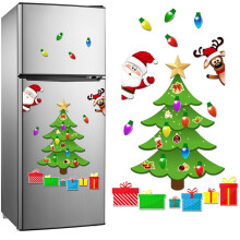 Christmas tree bulb fridge magnet set 12 pcs