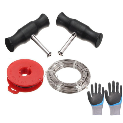 Windshield Removal Tool Cutting Wire with Handle Black 6 pcs 1