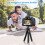 Phone Tripod Black Portable Flexible with Remote and Clip 3
