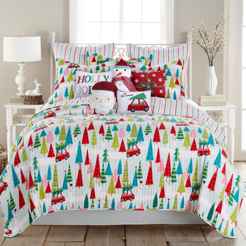 Edredom Levtex Home Merry & Bright, tamanho casal/queen, 218 x 218 cm (86 x 86 polegadas). 2