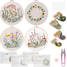 Embroidery Kit for Beginners with Pattern and Instructions
