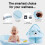 Kids' hooded bath towel green elephant design 3