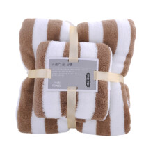 Coral Velvet Bath Towel Set Soft Absorbent 3-Piece