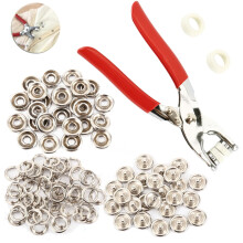 Relájate, amor. Broches a presión, botones, 100 unidades. Anillos, broches a presión, ojales metálicos, kit de herramientas con alicates, 9,5 mm.