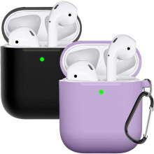 QUTETN AirPods 2 silicone case with charging support and