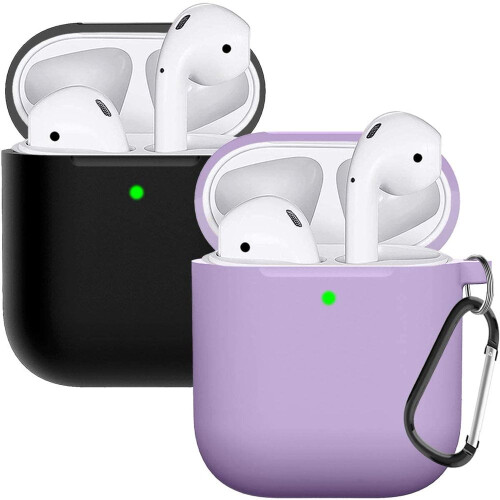 QUTETN AirPods 2 silicone case with charging support and