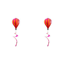 2X Garten Frühling Heißluftballon Anhänger Rotierende Windmühle Hängende Dekoration H