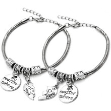 Set di braccialetti per migliori amiche, doppio bracciale (2 pezzi)