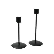 Wrought Iron Candle Holder Black 1 Piece