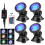 MDHAND Submersible RGB Pond Lights IP68 4-pack with Remote 4