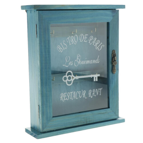 Wall Mounted Cabinet Rustic Blue 1x6x25cm