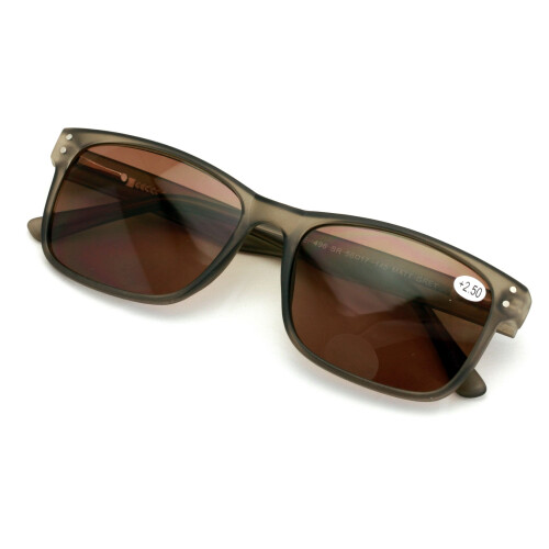 Men's rectangular tinted reading glasses +3.00 UV400 1
