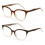 Women's Cateye Optical Reading Glasses +3.25 2 Pairs 2