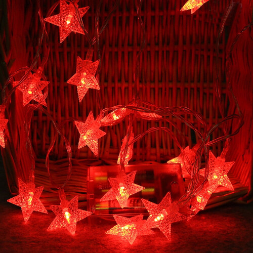 Meuva star string lights 10 LED battery-operated 1