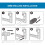 Porte-serviettes de bain mural double couche avec 4 crochets 2