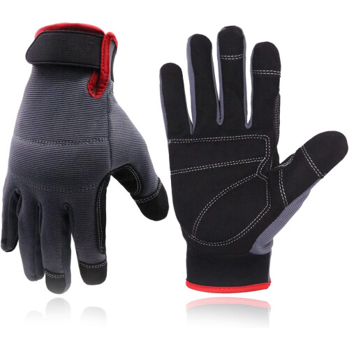 Work Gloves Unisex Utility Mechanic Touchscreen 1 Pair
