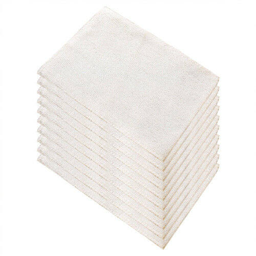 Kitchen Dish Towels Cleaning Rags 10 Pieces White