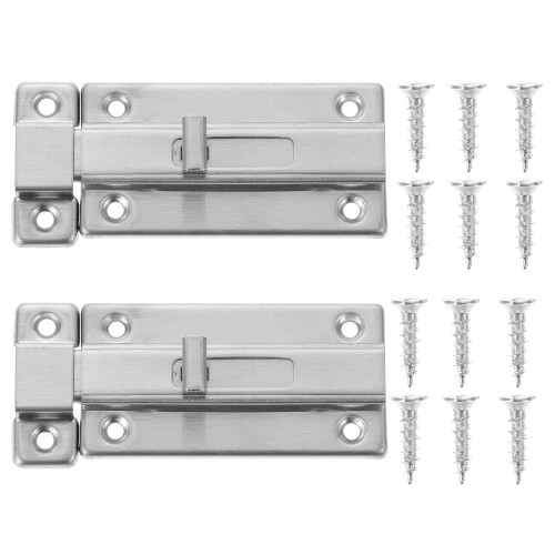 Sliding Bolt Door Lock Stainless Steel2Sets