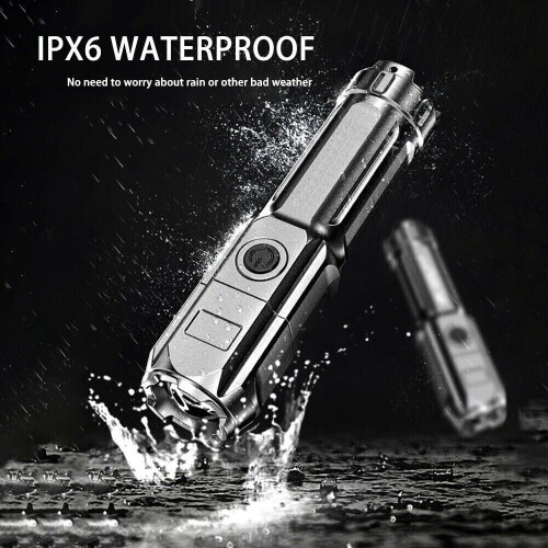 MDHAND LED flashlight rechargeable tactical zoom 990000 lm 1
