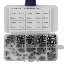 M3-M8Stainless Steel Socket Set Screws220pcs