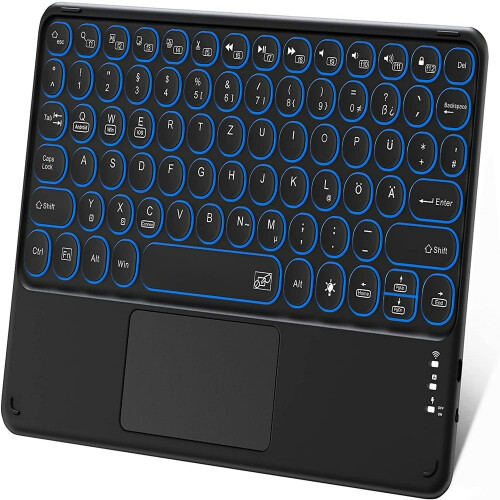 QUTETN Bluetooth keyboard with touchpad and backlight