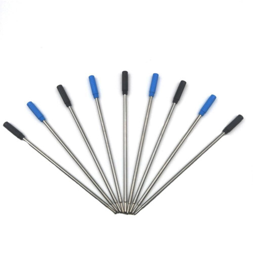 20 Stück schwarze oder blaue Kugelschreiberminen, kompatibel mit Parker oder Cross
