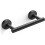 Wall Mount Toilet Paper Holder Matte Black Double Post 1