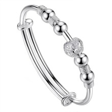 Hollow Bead Charm Bracelet Adjustable Women's Bangle