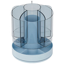 Pen Holder Organizer Desk Rotating Blue 1 Pack
