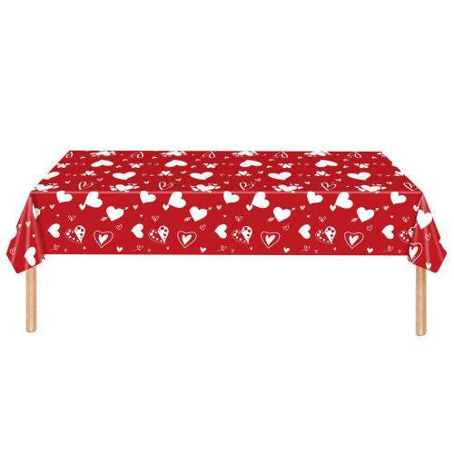 Valentine's Day tablecloth elegant disposable 54 x 108