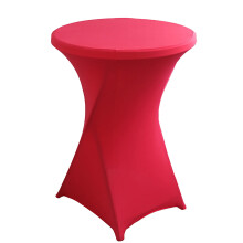 Polyester Round Tablecloth Bright Red 60x110cm 1 Piece
