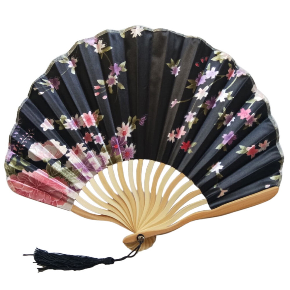 Chinese Style Bamboo Handheld Folding Fan For Party Wedding 9314556947803