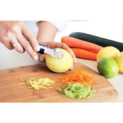 WALFRONT citrus zester stainless steel fruit peeler 2