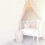 Princess Bed Canopy Mosquito Net 240cm Cotton Canvas 2