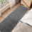Grey Hallway Runner Rug 2x10 ft Soft Plush Shaggy 1
