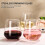 Red Wine Glasses Set 4 - Hand Blown, 23 oz, Tall Stem 2