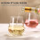 Red Wine Glasses Set 4 - Hand Blown, 23 oz, Tall Stem 3