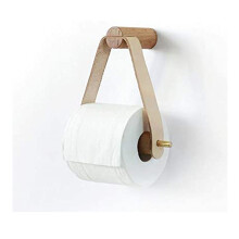 Wood Towel Roll Holder Frame for Bathroom White