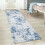 Haperlare light blue modern abstract runner rug 2 ft x 10 ft 1