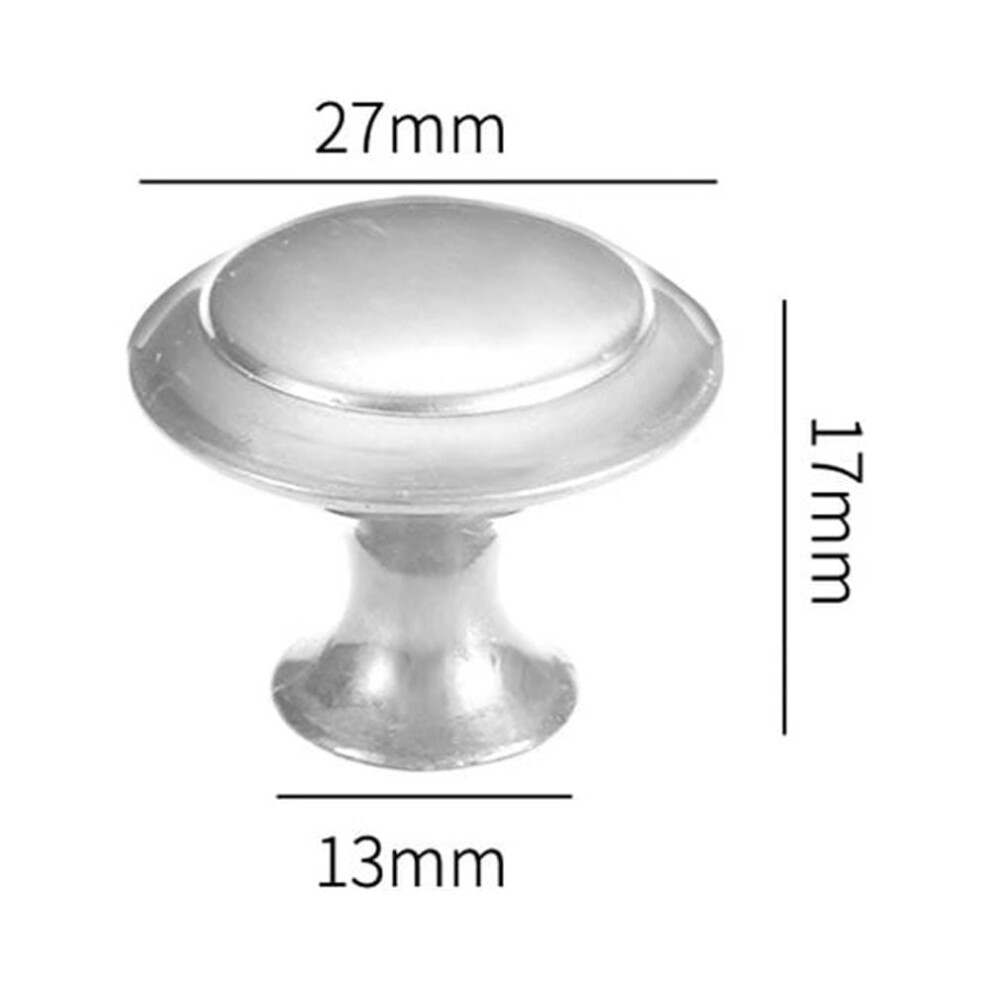 Kitchen Cabinet Knobs Round Mushroom Silver 12 Pcs 9314556463204