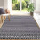 Boho geometric area rug soft non-slip 5'x7' black 1