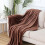 Flannel Blanket Brown Polyester 7.8 x 5.85 x 1.17 in 1