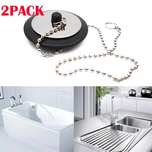 Bathtub Drain Plug with Chain 2 pcs