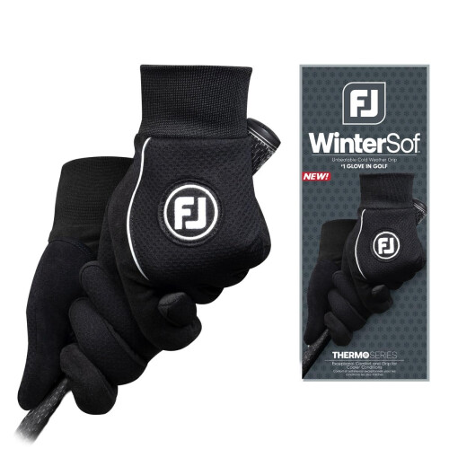 Footjoy FootJoy Herren WinterSof Golfhandschuh, Schwarz, XX-Large, Paar