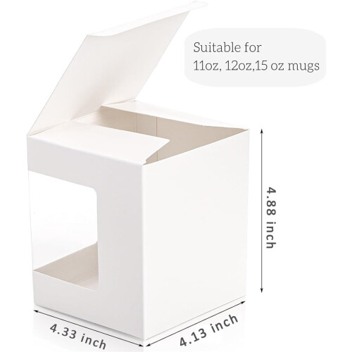 Tutuviw transparent gift boxes for sublimation mugs 12 pcs 1
